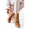 PF1 Bottines Chaudes En Daim Camel Annabeth Beige