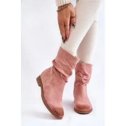 PG1 Bottines Femme Daim Rose Venis
