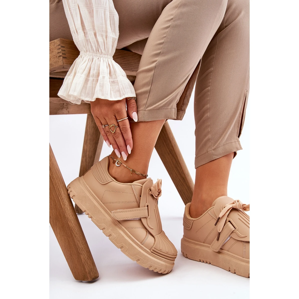 PG1 Chaussures De Sport à La Mode Pour Femmes Beige Genesis – Image 6