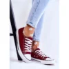 PJ1 Baskets Classiques Femme Tied Bordeaux Be Mine Rouge Multicolore