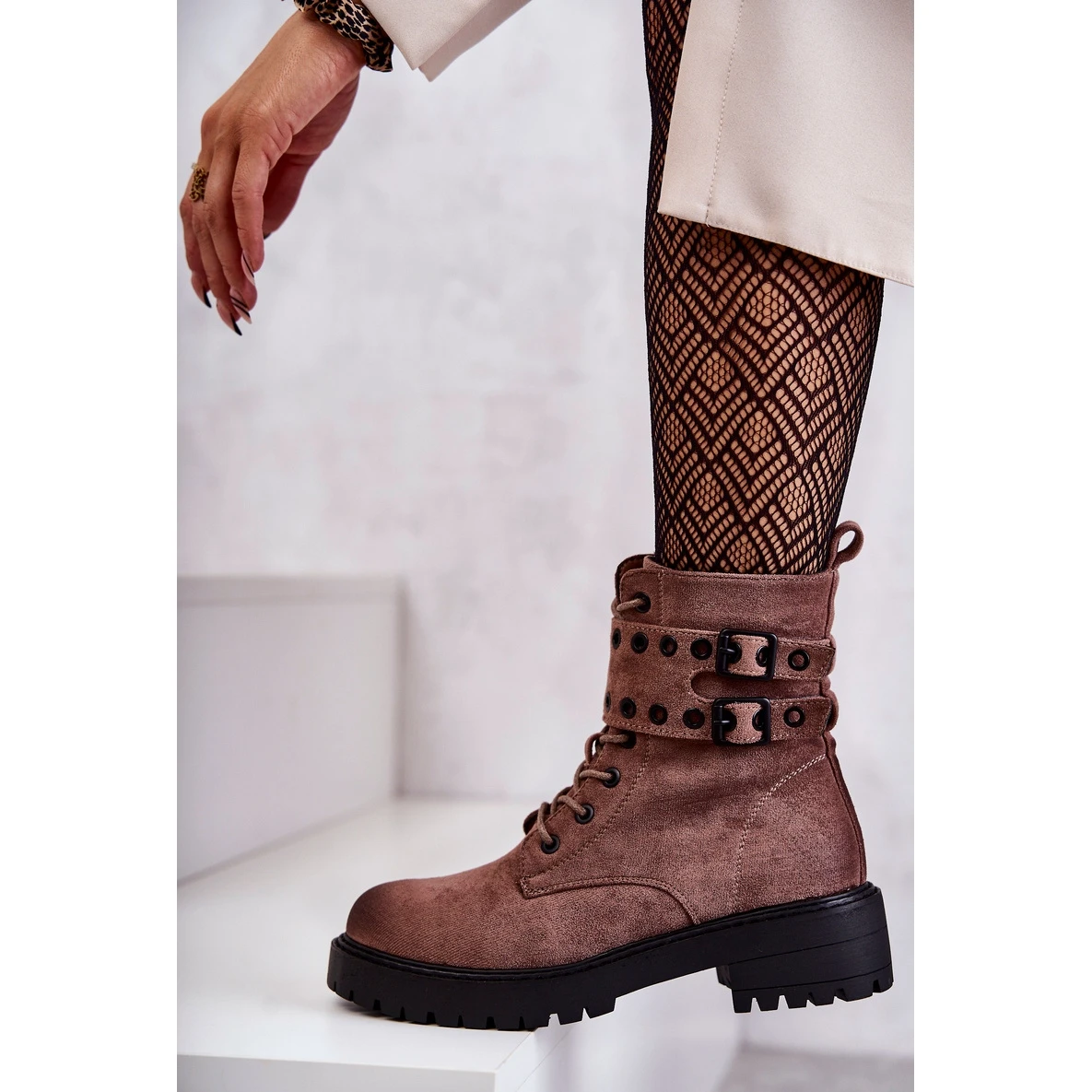 PJ1 Bottes Chaudes En Daim Pour Femme Marron Clair Argent Brun – Image 5