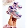 PJ2 Chaussures Sport Enfant Avec Velcro Rose-Violet Lillo Vert