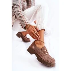 PL5 Mocassins En Daim à La Mode Rayhan Marron Clair Beige