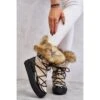 PM1 Bottes De Neige À Lacets Pour Femmes Beige Et Noir Santero Le Noir