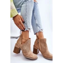 PM1 Bottes Découpées En Daim Beige Layne