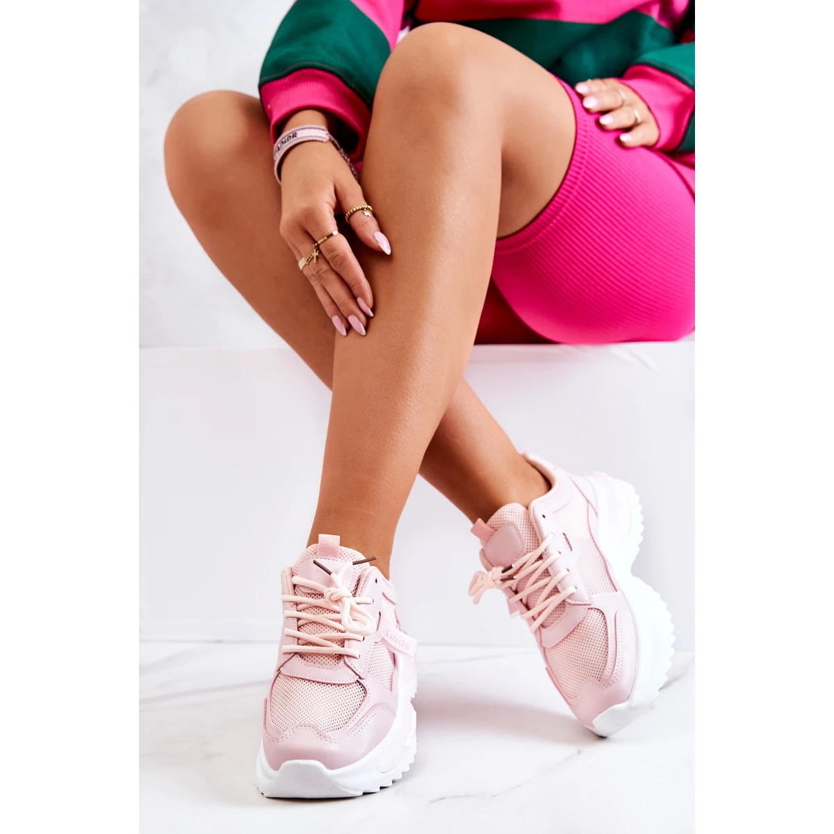 PM1 Chaussures Sport Baskets Mesh Rose Zoomey – Image 6