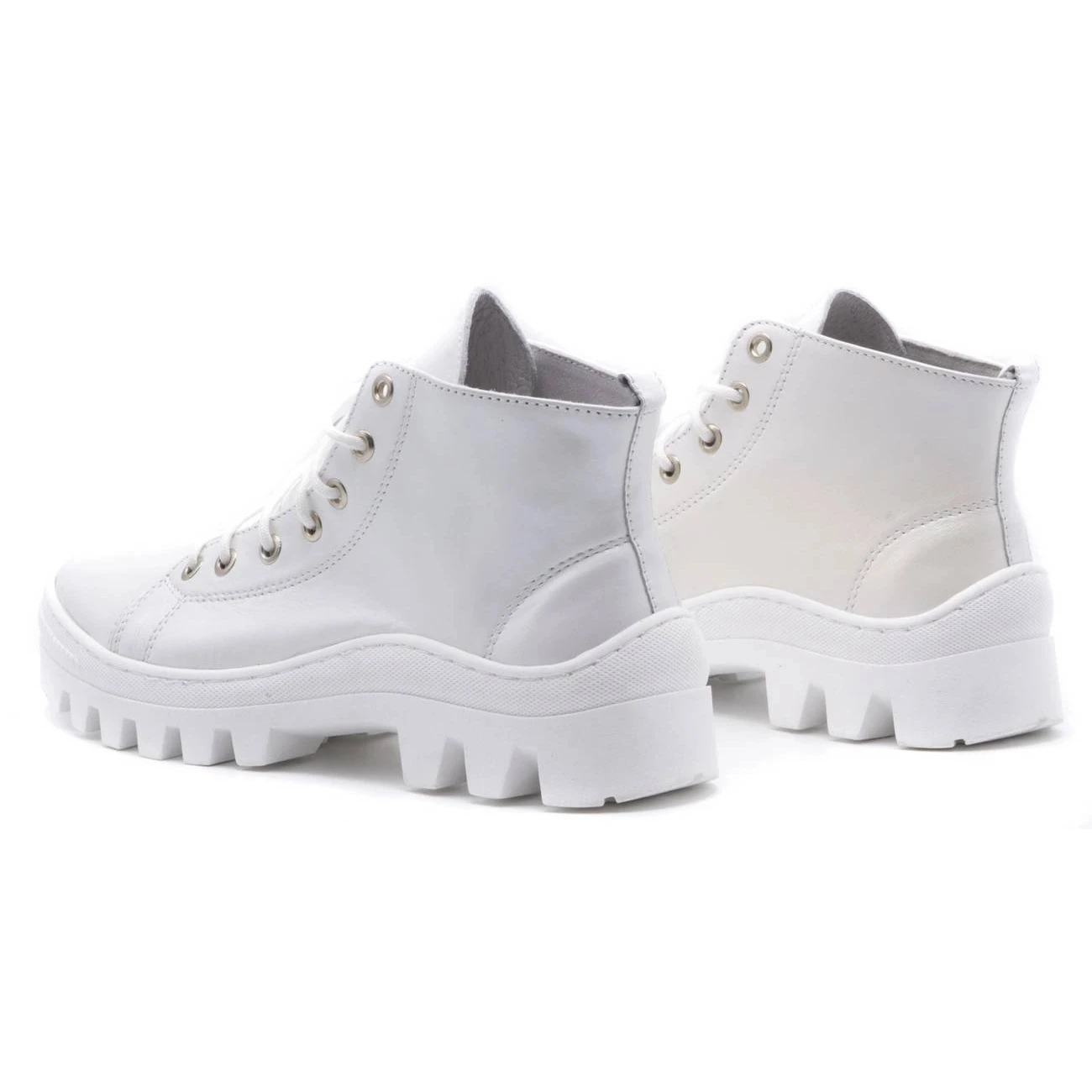 Polbut Bottines Femme En Cuir D1 Blanc Avec Dessous Blanc Blanche – Image 6