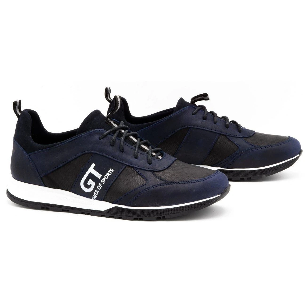 Polbut Chaussures Casual En Cuir Pour Hommes 2111PLB Bleu Marine – Image 2