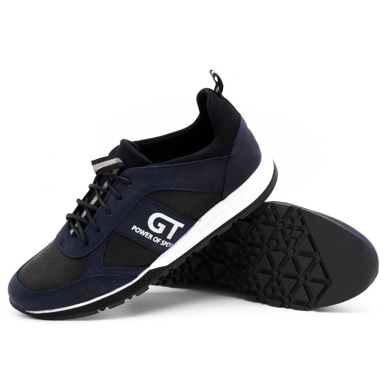 Polbut Chaussures Casual En Cuir Pour Hommes 2111PLB Bleu Marine – Image 3