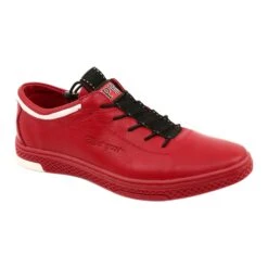 Polbut Chaussures Casual En Cuir Pour Hommes K23 Rouge Blanche Le Noir
