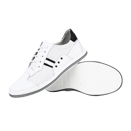 Polbut Chaussures Casual Homme 1801P Blanc Avec Noir Blanche Le Noir – Image 3