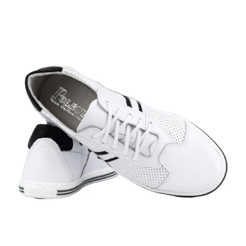 Polbut Chaussures Casual Homme 1801P Blanc Avec Noir Blanche Le Noir – Image 4