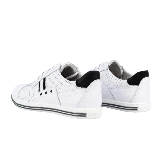 Polbut Chaussures Casual Homme 1801P Blanc Avec Noir Blanche Le Noir – Image 5