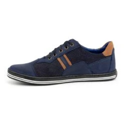 Polbut Chaussures Casual Homme 1801P Bleu Marine Nubuck / Camel