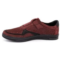 Polbut Chaussures Casual Homme En Cuir 2102L Bordeaux Rouge