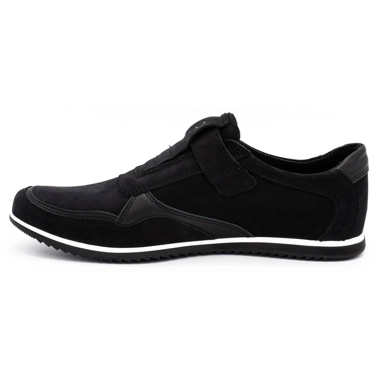 Polbut Chaussures Décontractées En Cuir Pour Hommes 2102/2 Noir Le Noir – Image 2