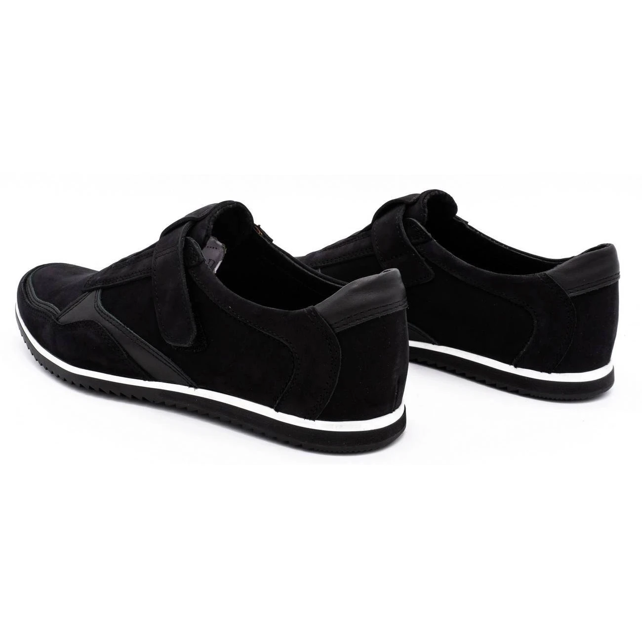 Polbut Chaussures Décontractées En Cuir Pour Hommes 2102/2 Noir Le Noir – Image 8