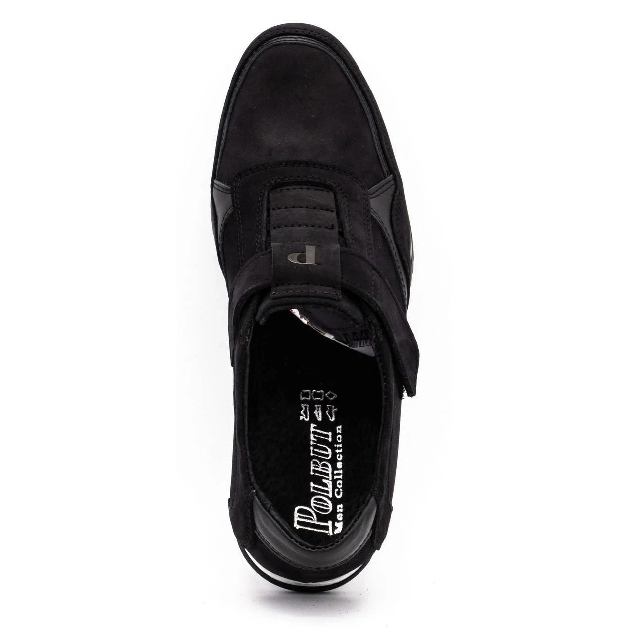 Polbut Chaussures Décontractées En Cuir Pour Hommes 2102/2 Noir Le Noir – Image 9