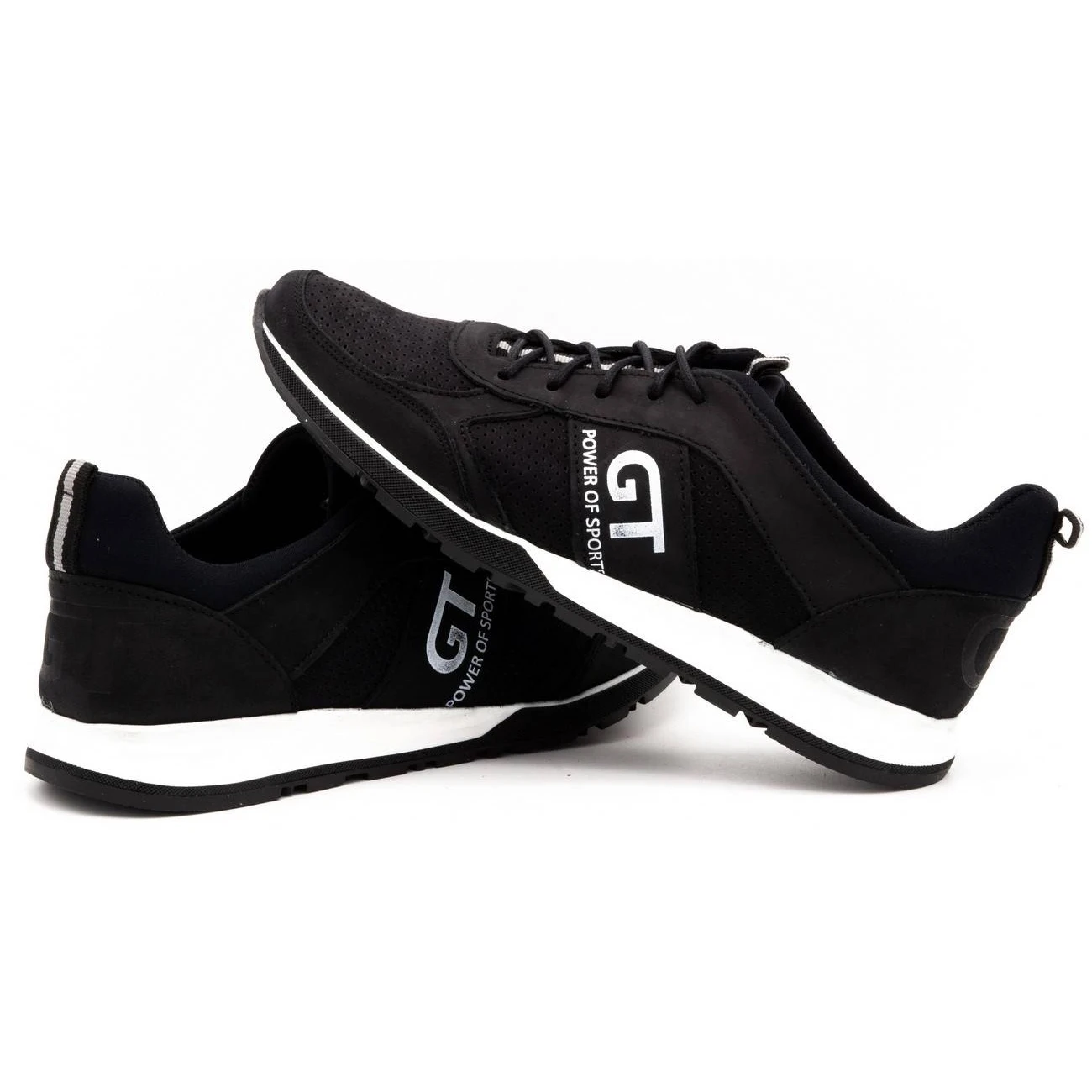 Polbut Chaussures Décontractées En Cuir Pour Hommes 2111P Noir Le Noir – Image 7