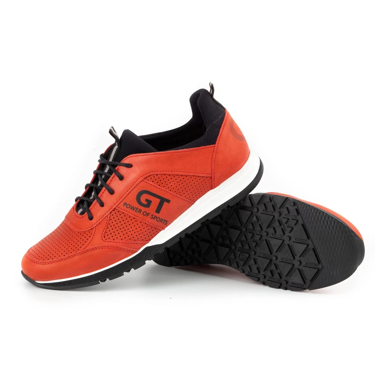 Polbut Chaussures Décontractées En Cuir Pour Hommes 2111P Rouge – Image 4