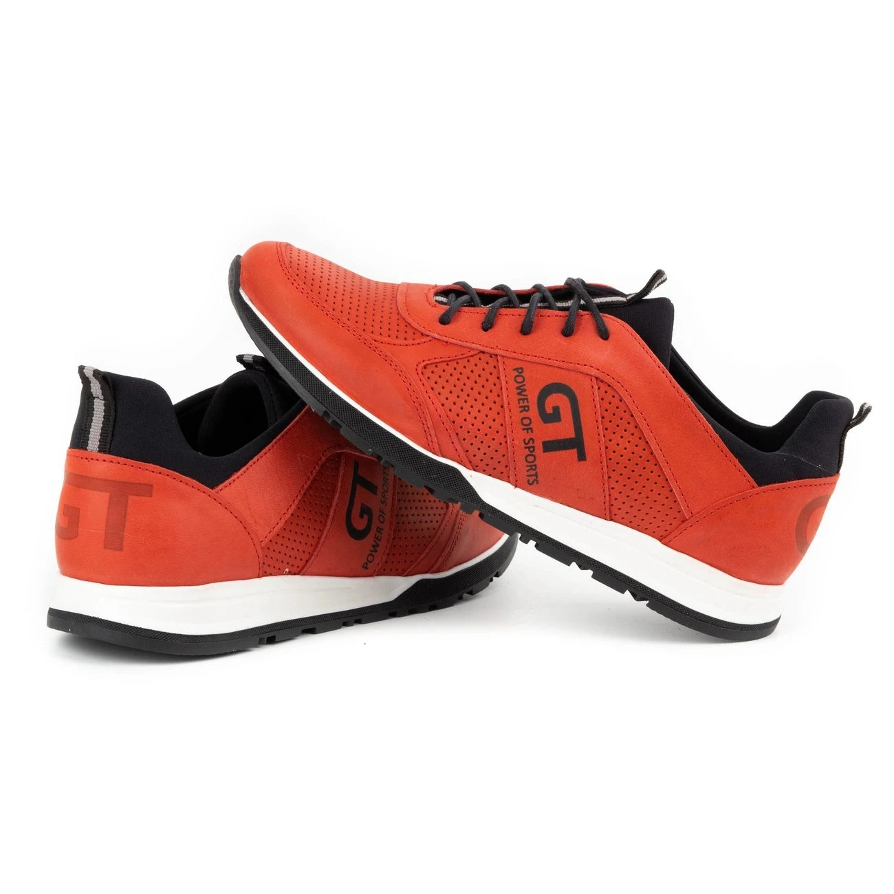 Polbut Chaussures Décontractées En Cuir Pour Hommes 2111P Rouge – Image 6