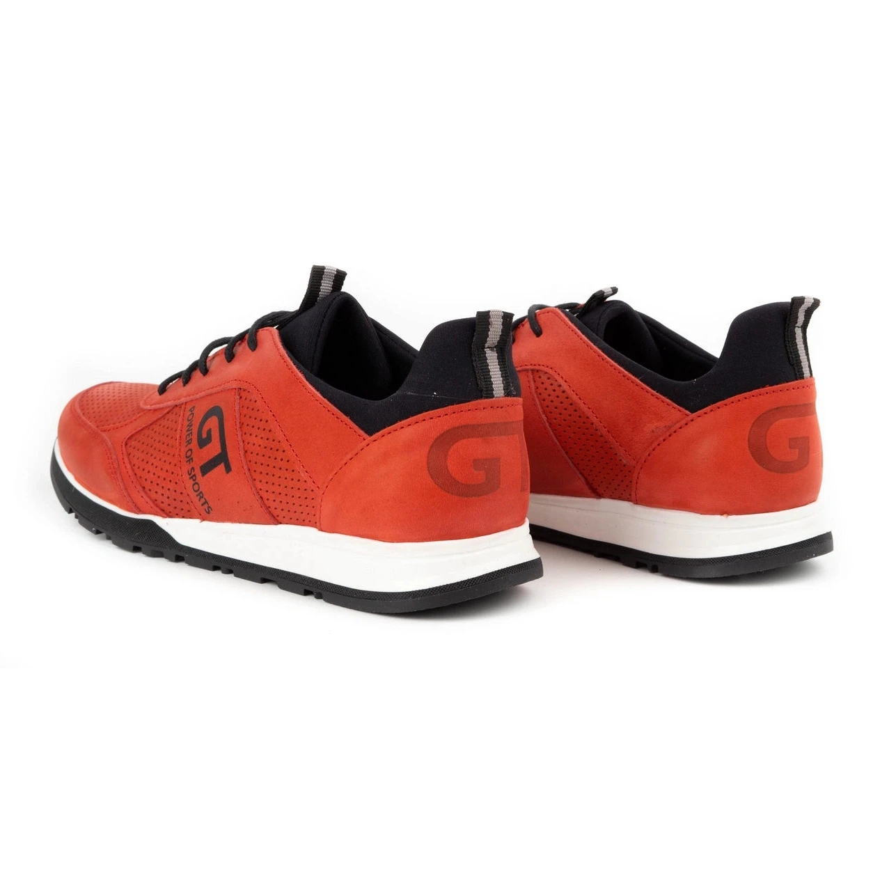 Polbut Chaussures Décontractées En Cuir Pour Hommes 2111P Rouge – Image 7