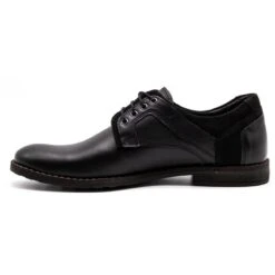 Polbut Chaussures Décontractées En Cuir Pour Hommes 2112 Noir Le Noir