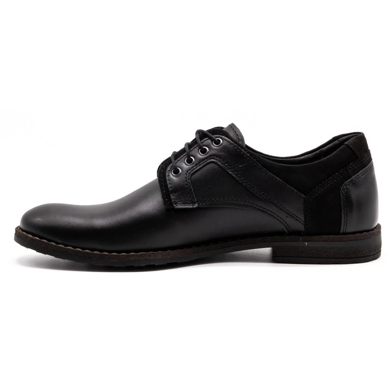 Polbut Chaussures Décontractées En Cuir Pour Hommes 2112 Noir Le Noir