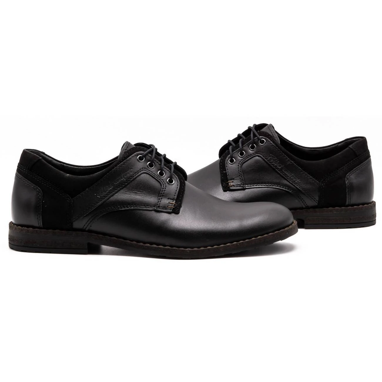 Polbut Chaussures Décontractées En Cuir Pour Hommes 2112 Noir Le Noir – Image 5