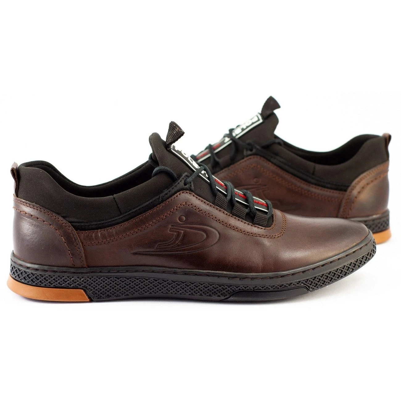 Polbut Chaussures Décontractées En Cuir Pour Hommes K24 Marron Brun – Image 4