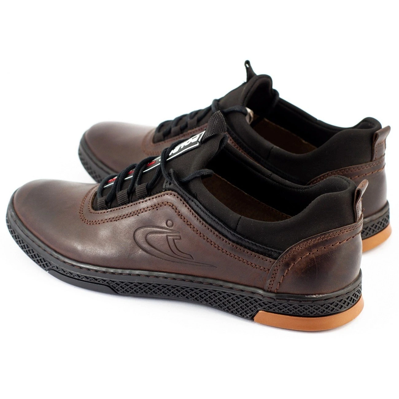 Polbut Chaussures Décontractées En Cuir Pour Hommes K24 Marron Brun – Image 6