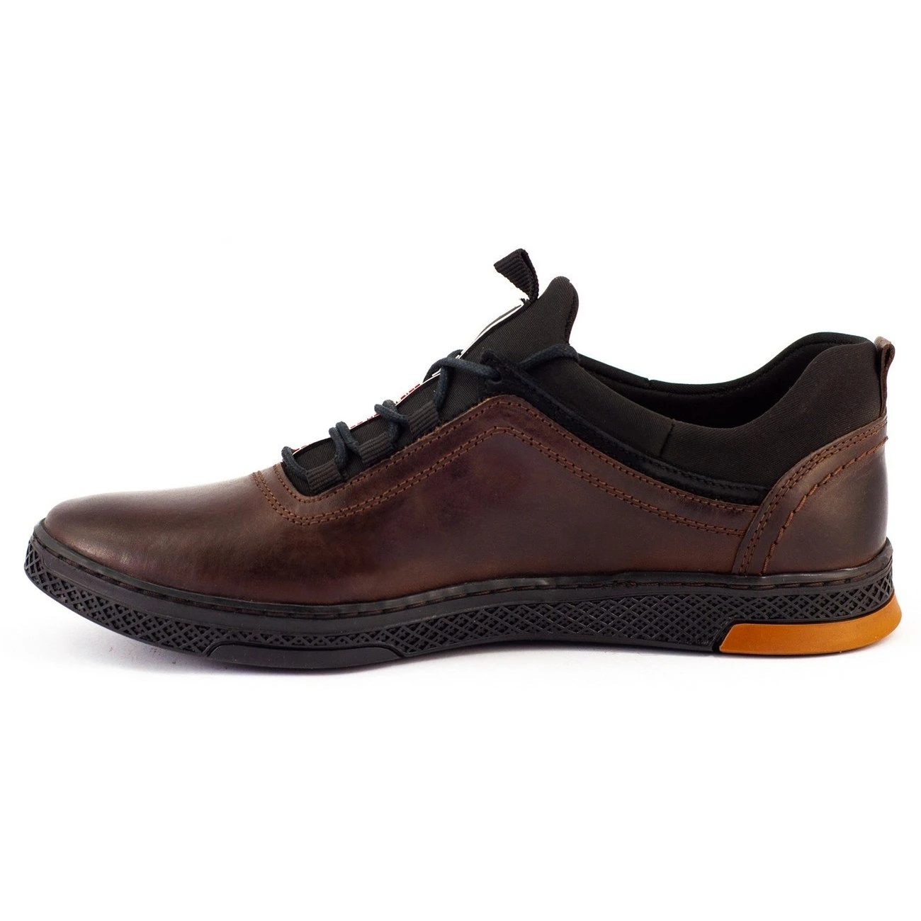 Polbut Chaussures Décontractées En Cuir Pour Hommes K24 Marron Brun – Image 7