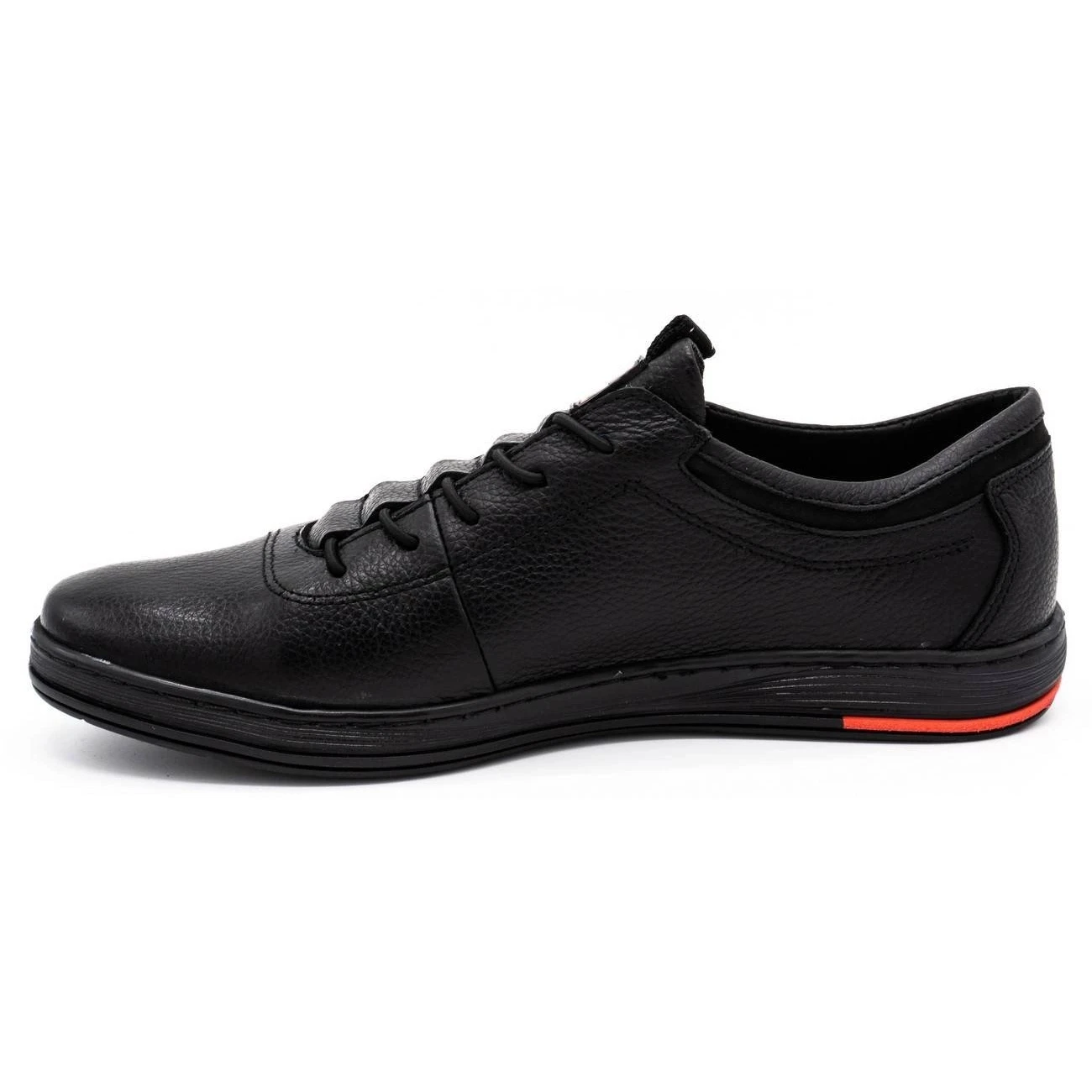 Polbut Chaussures Décontractées Pour Hommes En Cuir Noir K23 Le Noir – Image 7
