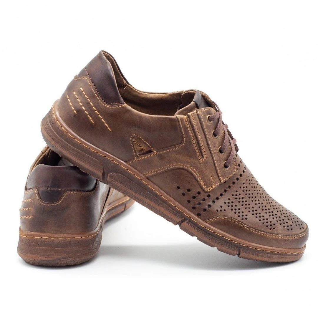 Polbut Chaussures Décontractées Pour Hommes J55 Pour L'été Marron Brun – Image 3