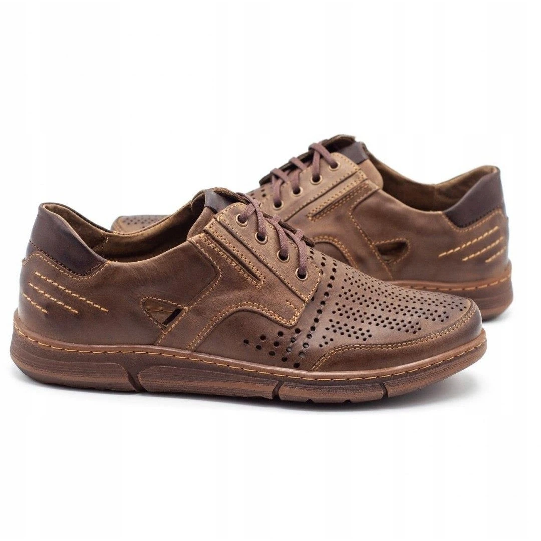 Polbut Chaussures Décontractées Pour Hommes J55 Pour L'été Marron Brun – Image 4