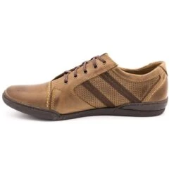 Polbut Chaussures Décontractées Pour Hommes R3 Perforation Marron Brun