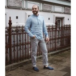 Polbut Chaussures En Cuir Homme 09 Pour L'été Bleu Marine Avec Marron