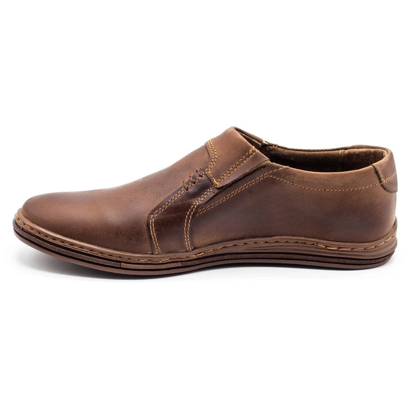 Polbut Chaussures En Cuir Pour Hommes 334 Marron Brun – Image 3