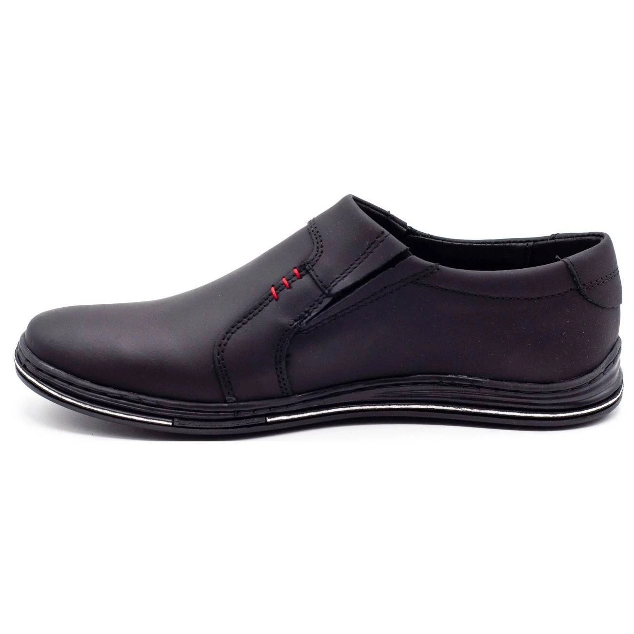 Polbut Chaussures En Cuir Pour Hommes 334 Noir Le Noir – Image 3