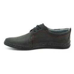Polbut Chaussures En Cuir Pour Hommes 343 Gris