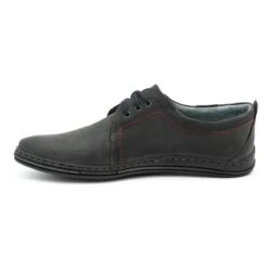 Polbut Chaussures En Cuir Pour Hommes 343 Gris