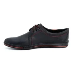 Polbut Chaussures En Cuir Pour Hommes 343 Noir Le Noir