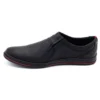 Polbut Chaussures En Cuir Pour Hommes 362 Perforation Noire Le Noir