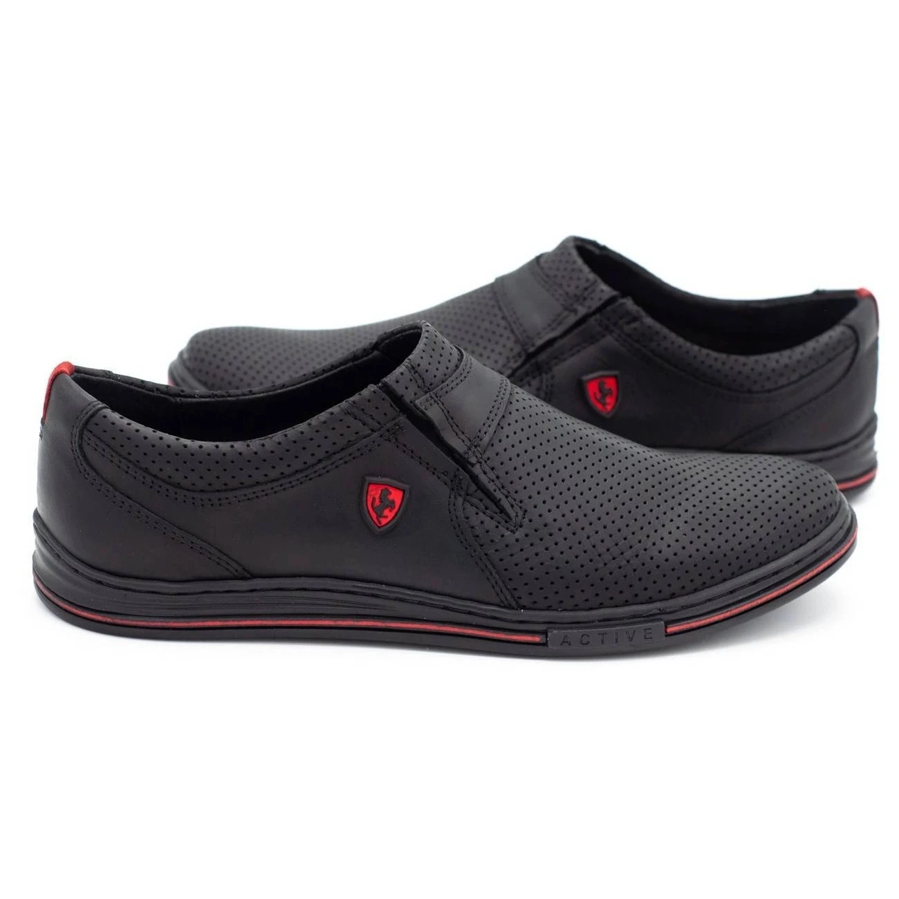 Polbut Chaussures En Cuir Pour Hommes 362 Perforation Noire Le Noir – Image 5