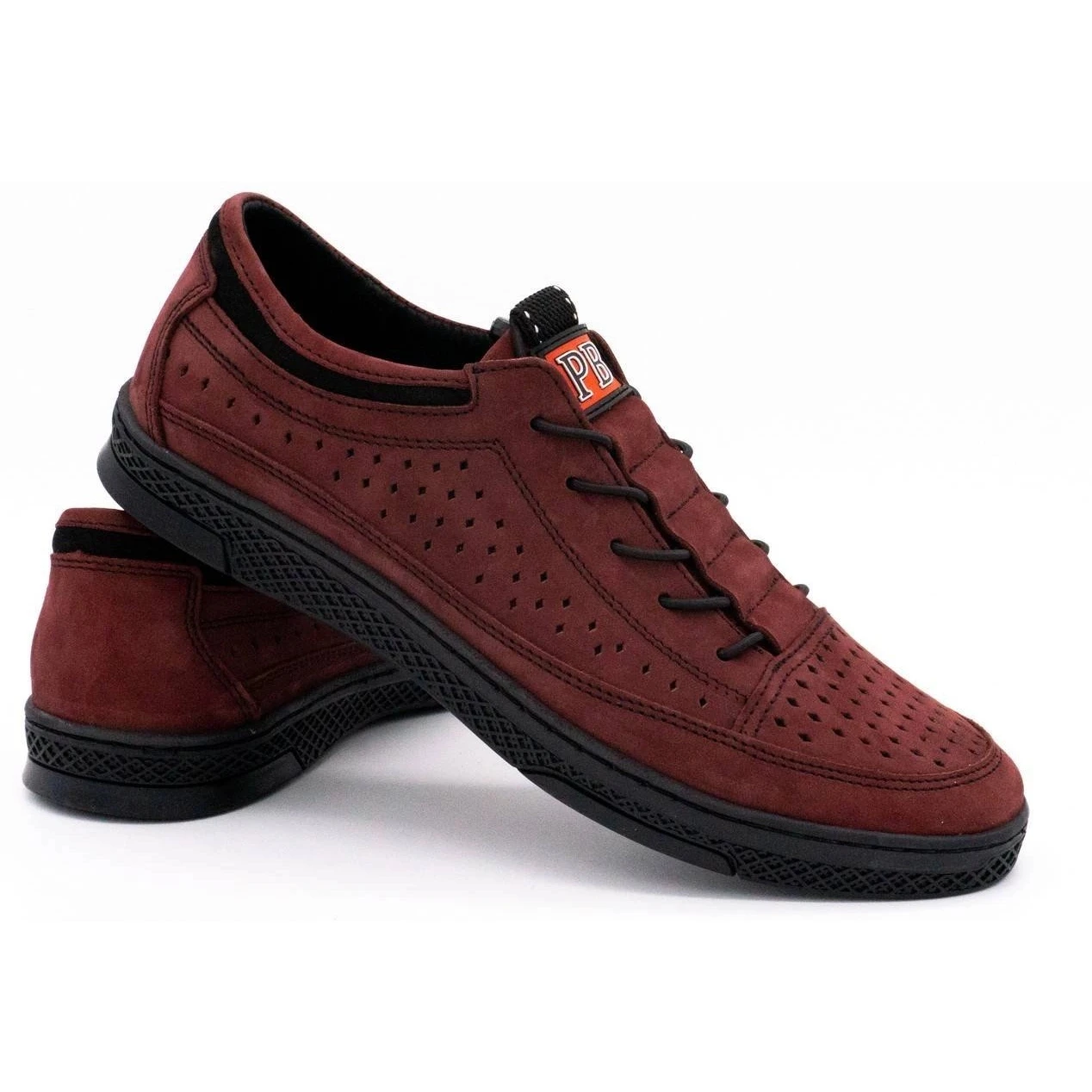 Polbut Chaussures Homme Cuir K22P Bordeaux Rouge – Image 4