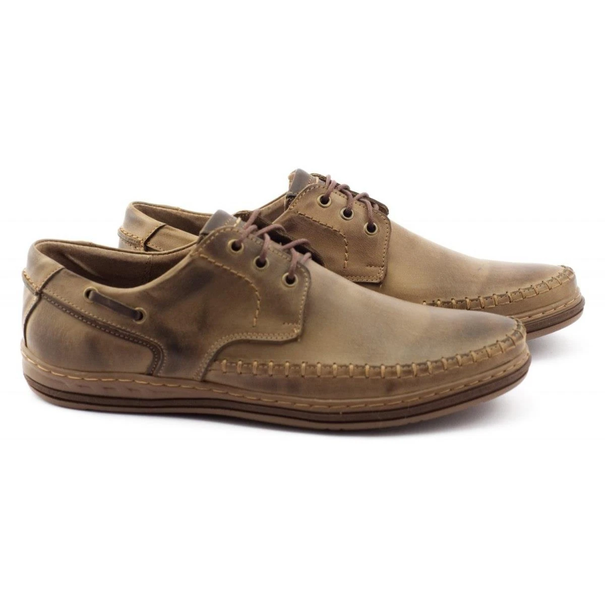 Polbut Chaussures Homme En Cuir J44PĆ Marron Brun â Image 2