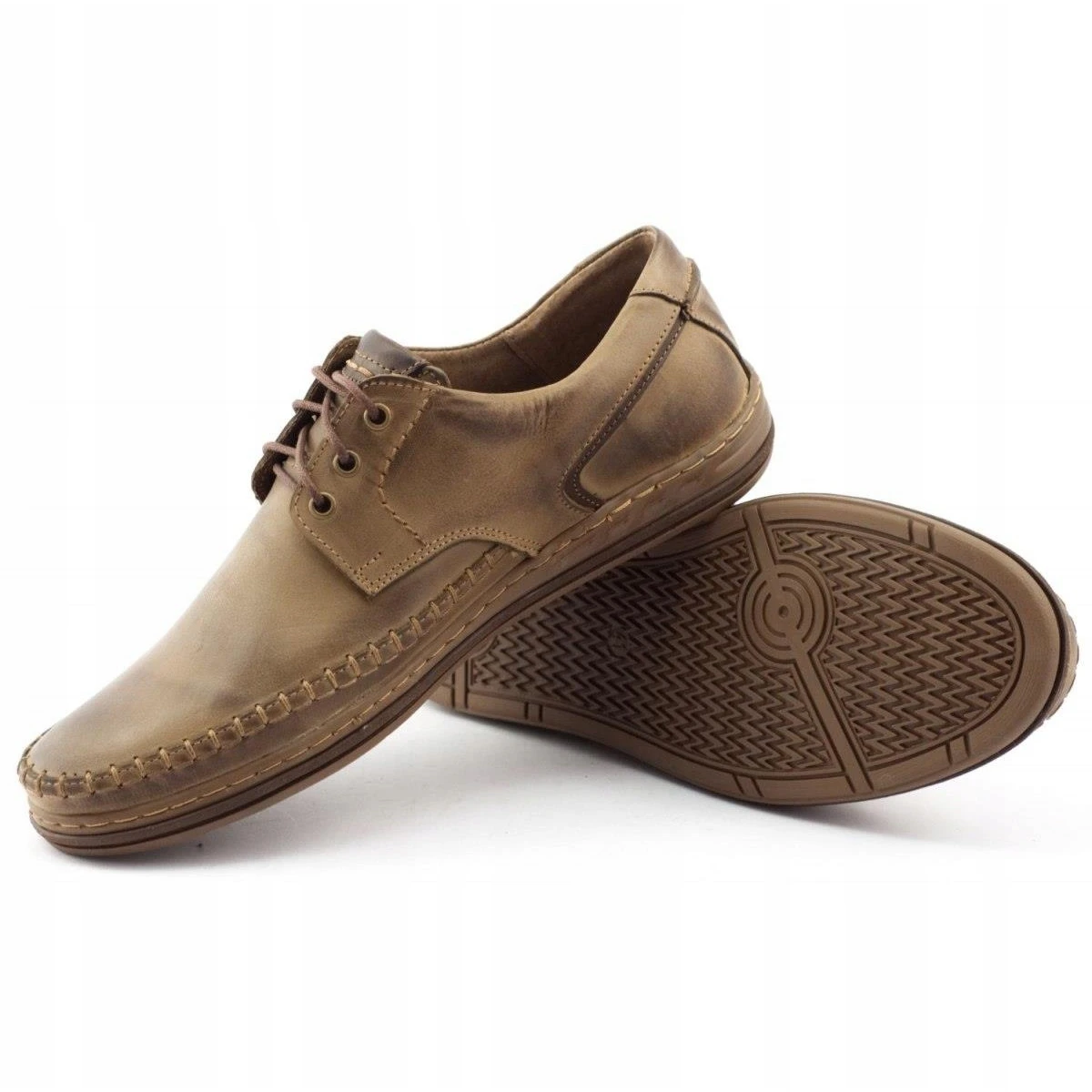Polbut Chaussures Homme En Cuir J44PĆ Marron Brun â Image 3