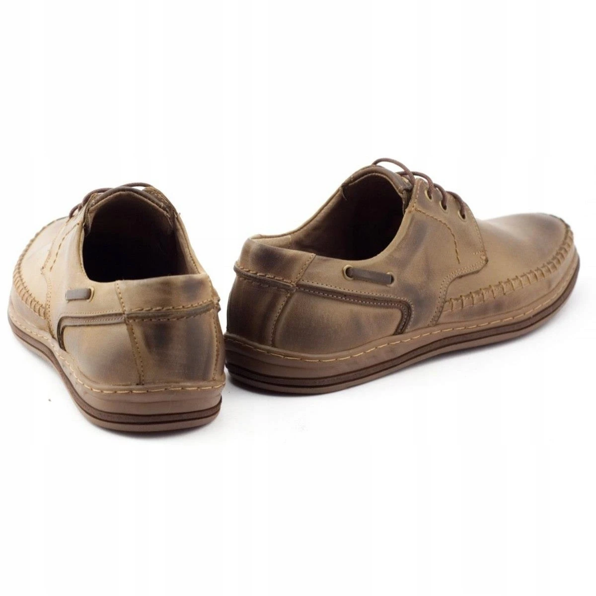 Polbut Chaussures Homme En Cuir J44PĆ Marron Brun â Image 4