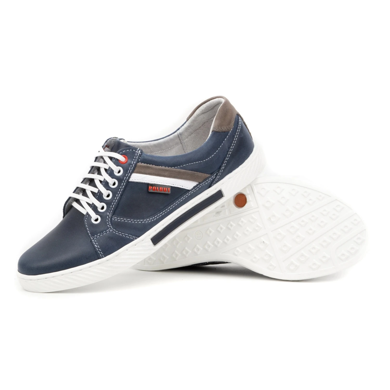 Polbut Chaussures Homme J47 Bleu Marine Avec Gris Multicolore – Image 3
