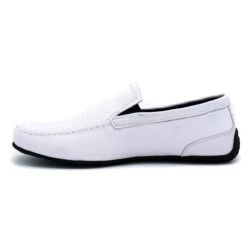 Polbut Mocassins Cuir Homme 2105 Blanc Blanche